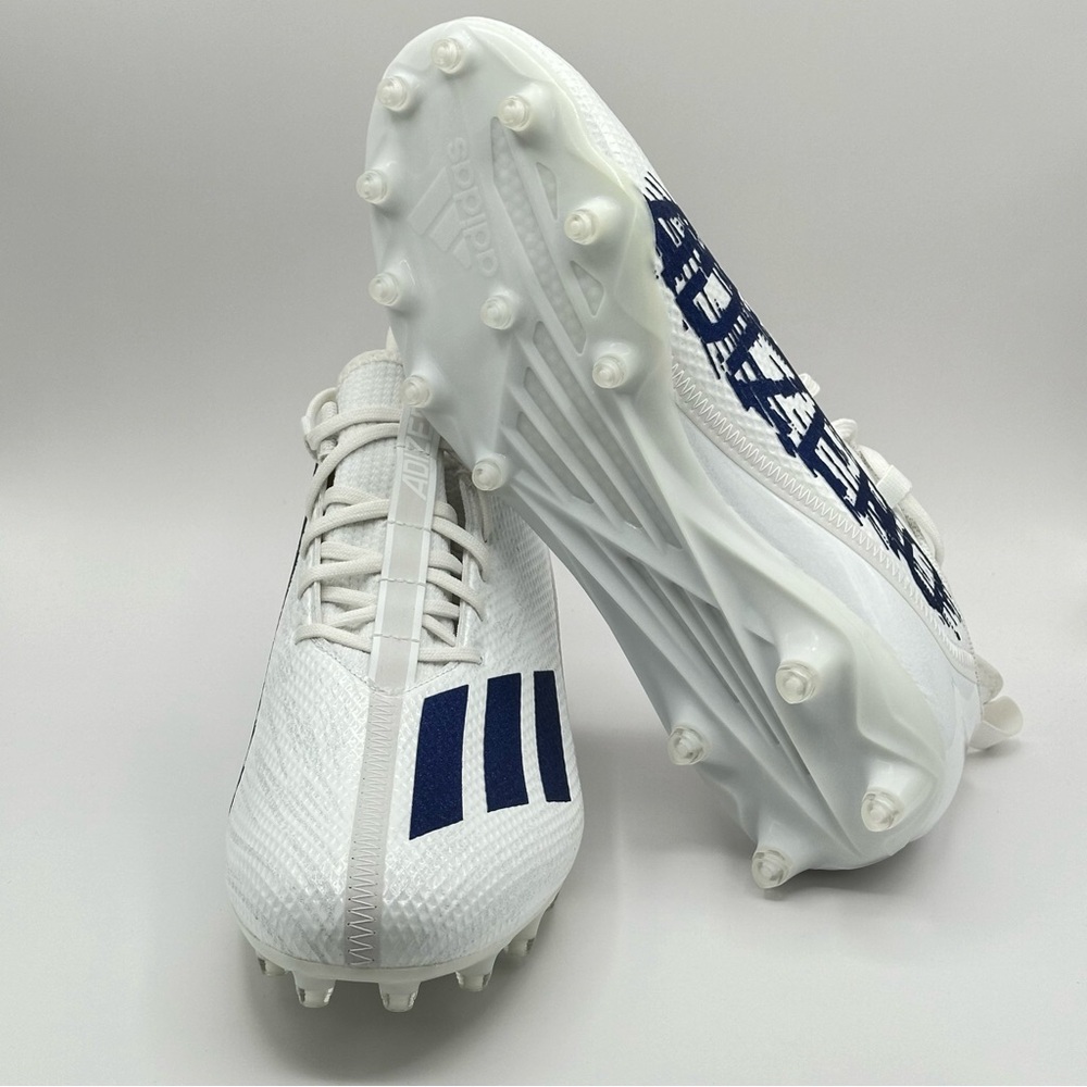 Men’s Adidas Adizero Scorch Football Cleats Size 13 White Blue HP8753 NEW - Picture 5 of 8
